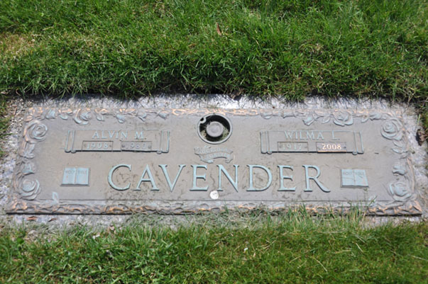 Alvin & Wilma Cavender Marker